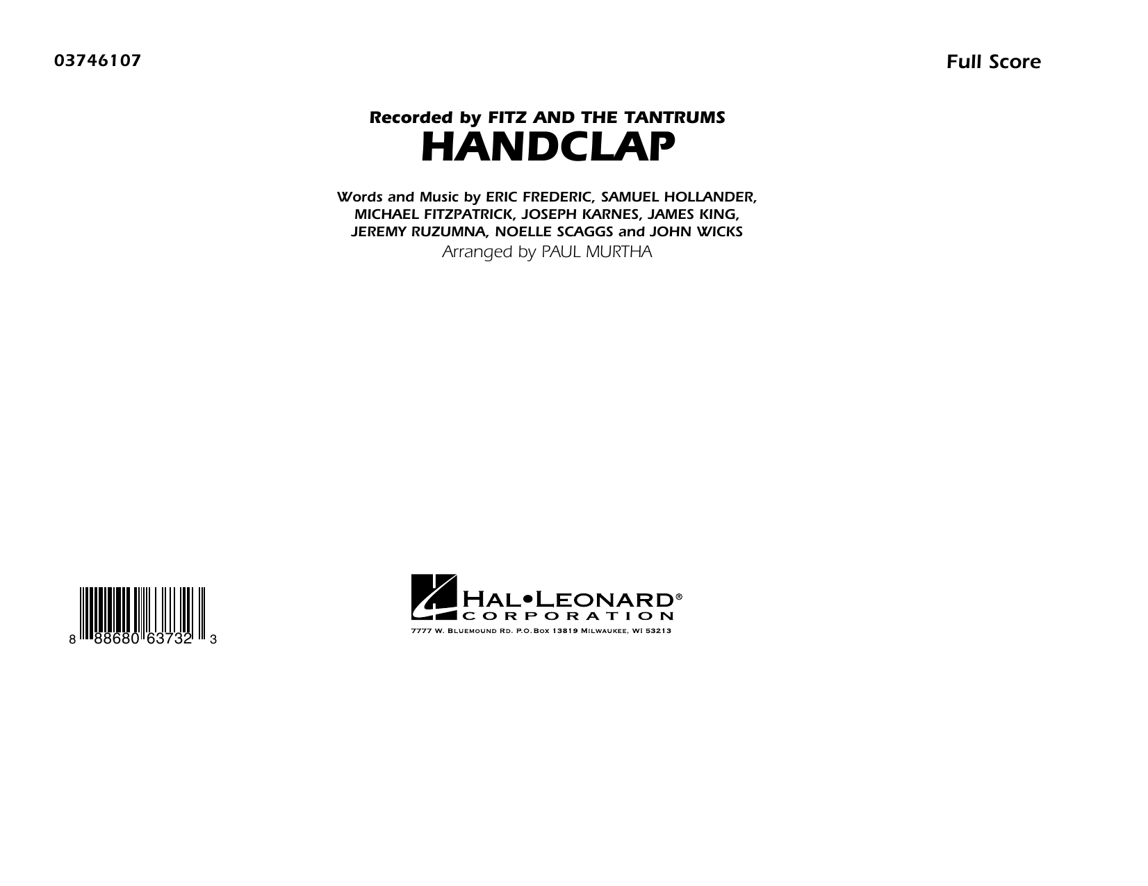 HandClap – Conductor Score (Full Score) HandClap – Conductor Score (Full Score)
