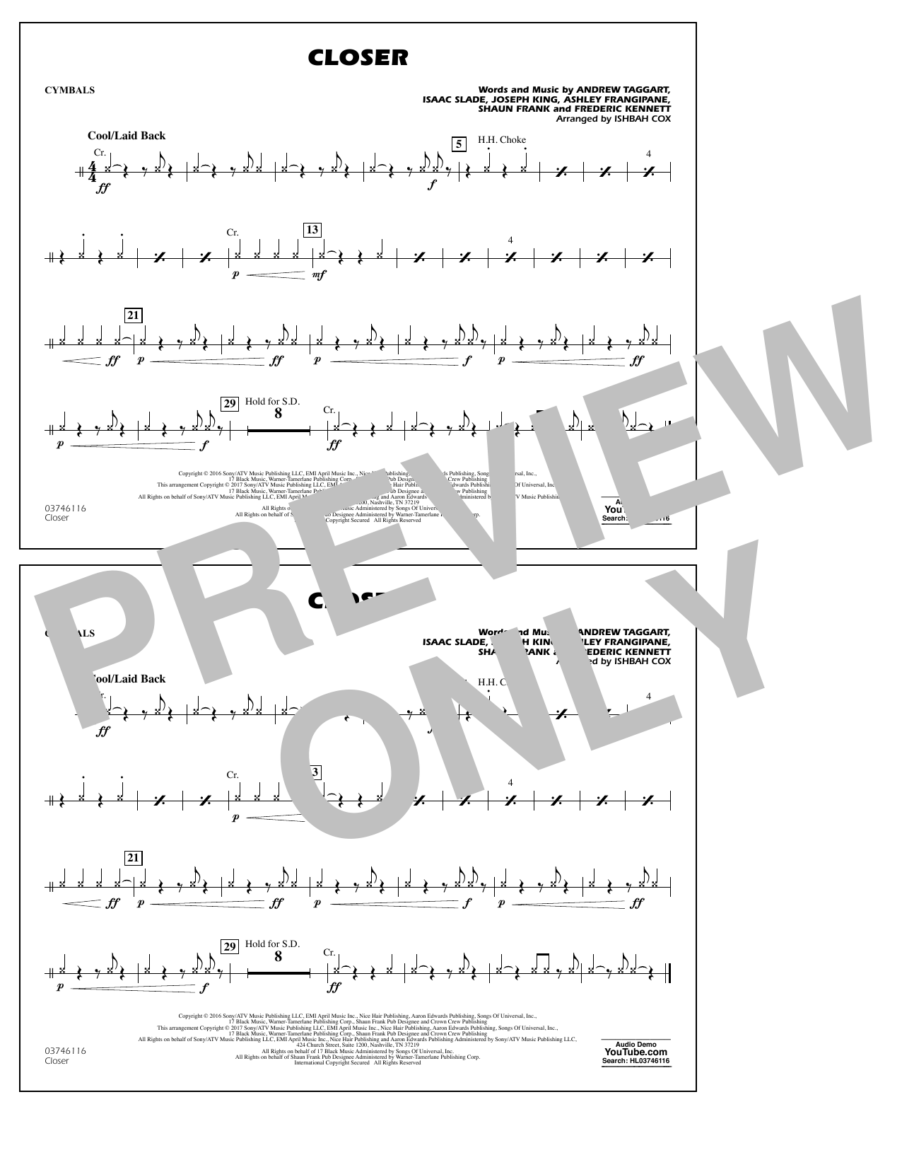 Closer – Cymbals Closer – Cymbals
