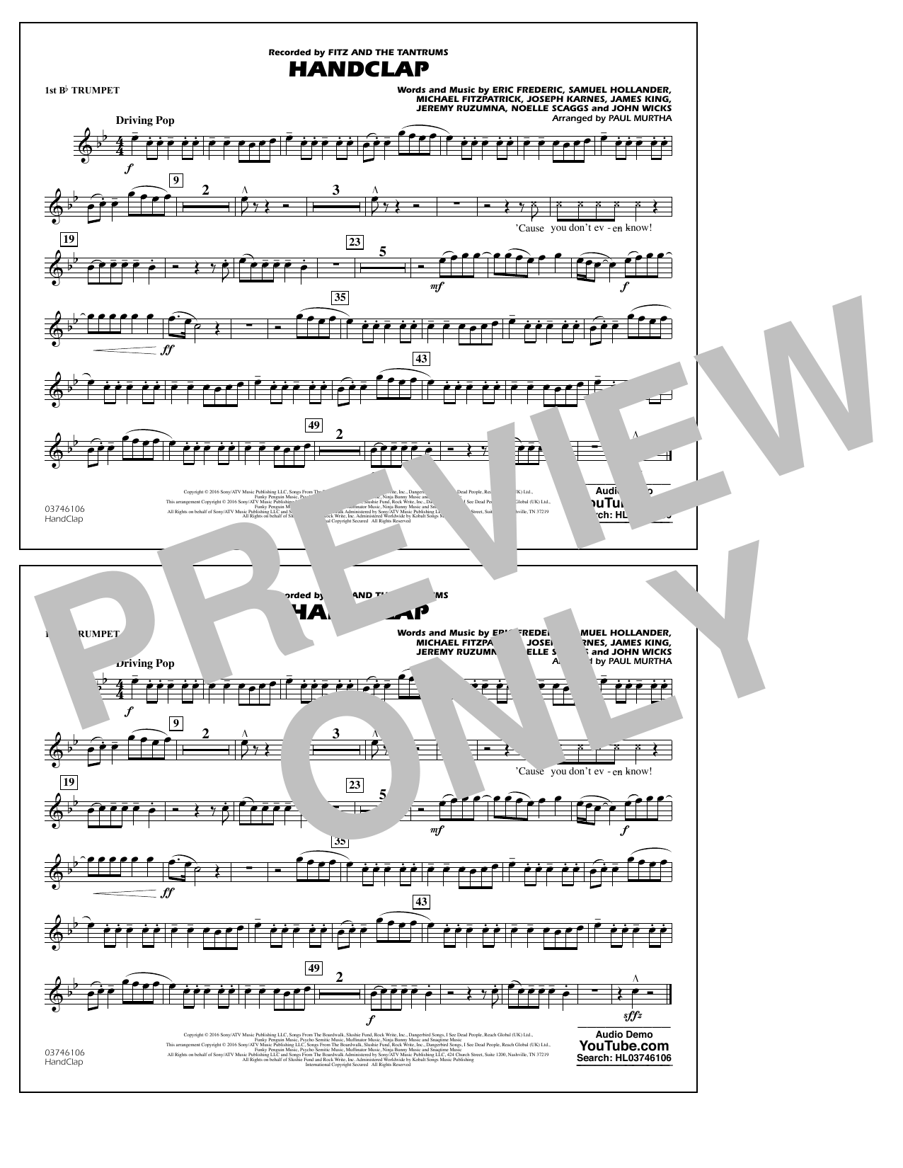 HandClap – 1st Bb Trumpet HandClap – 1st Bb Trumpet