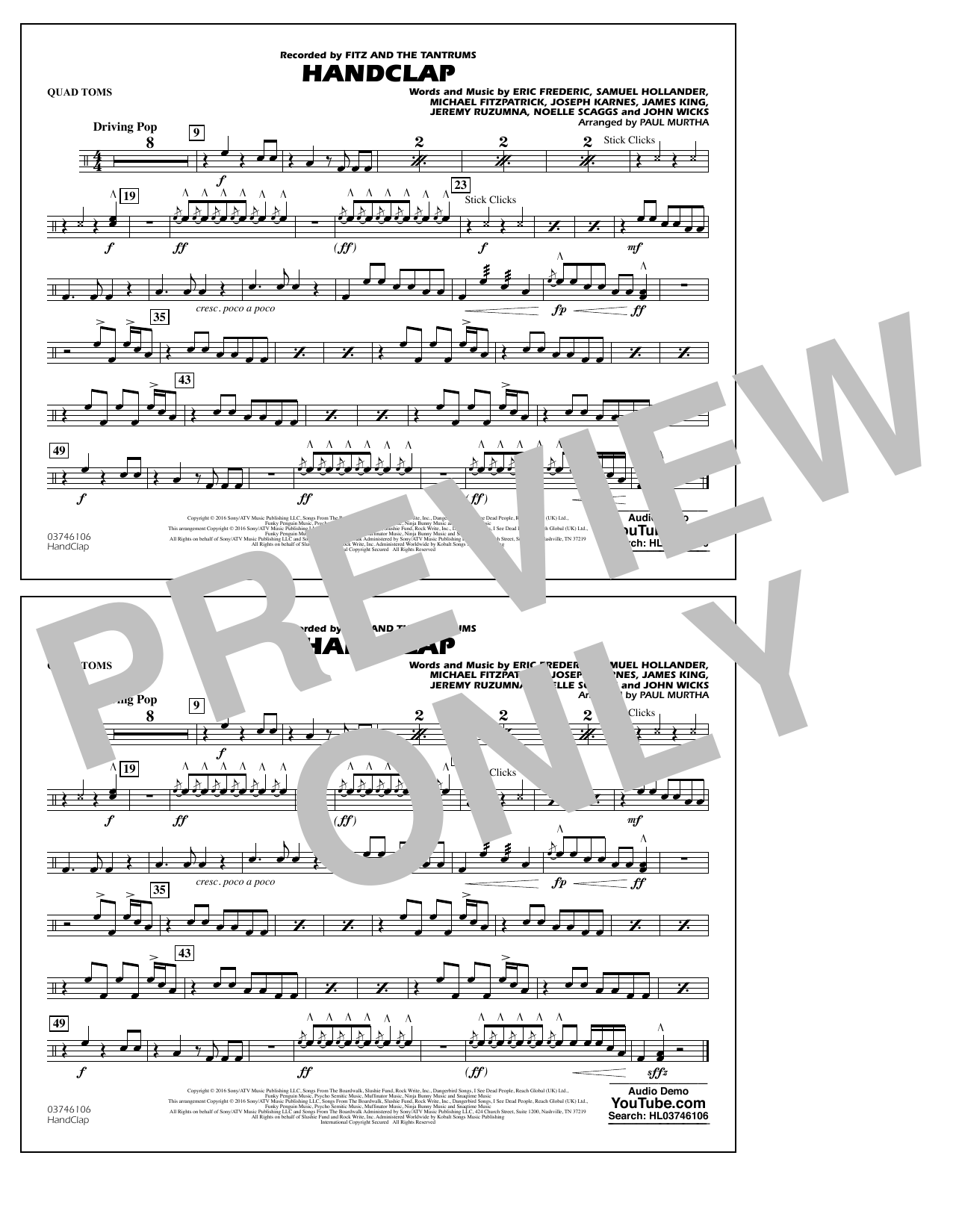 HandClap – Quad Toms HandClap – Quad Toms