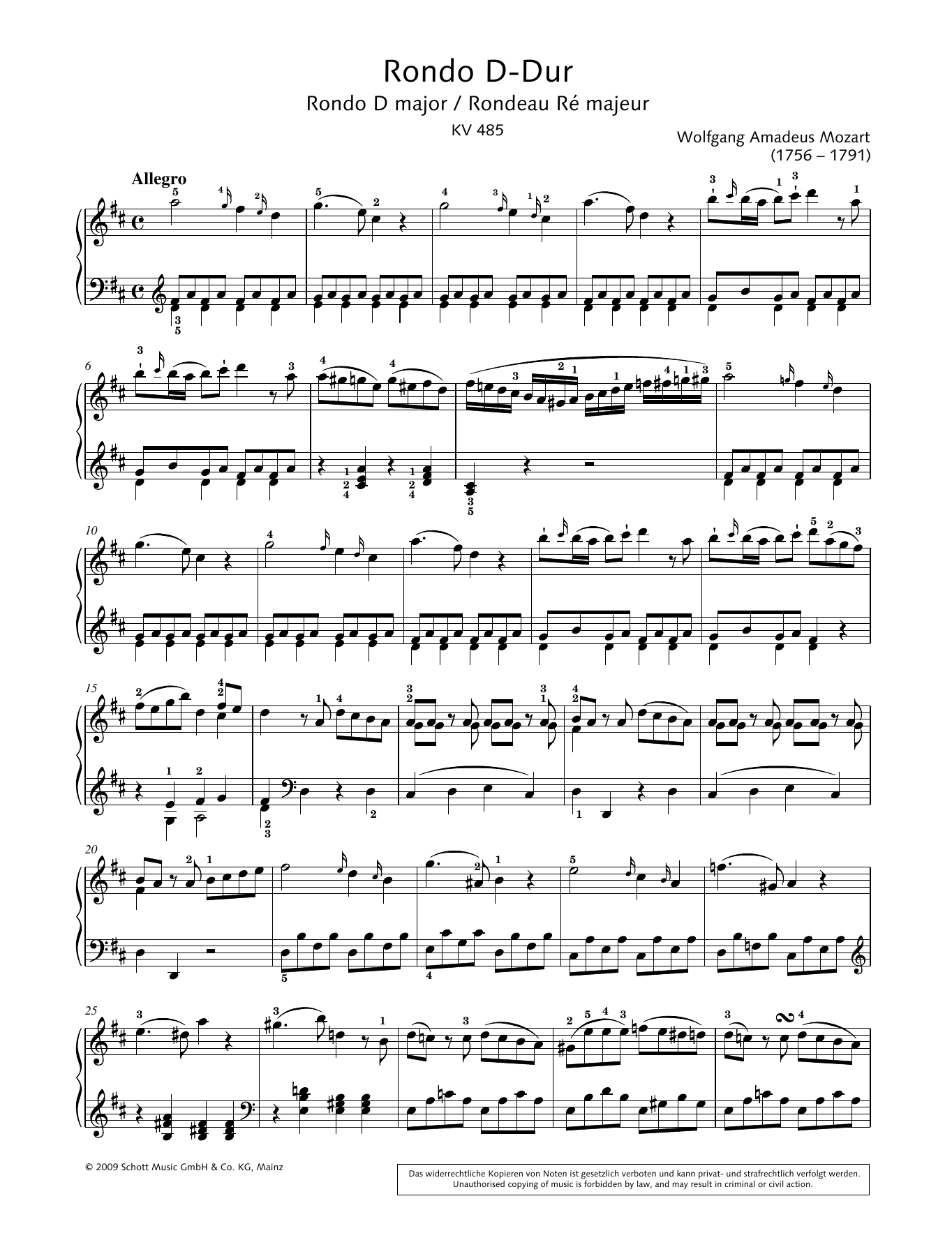 Rondo In D Rondo In D