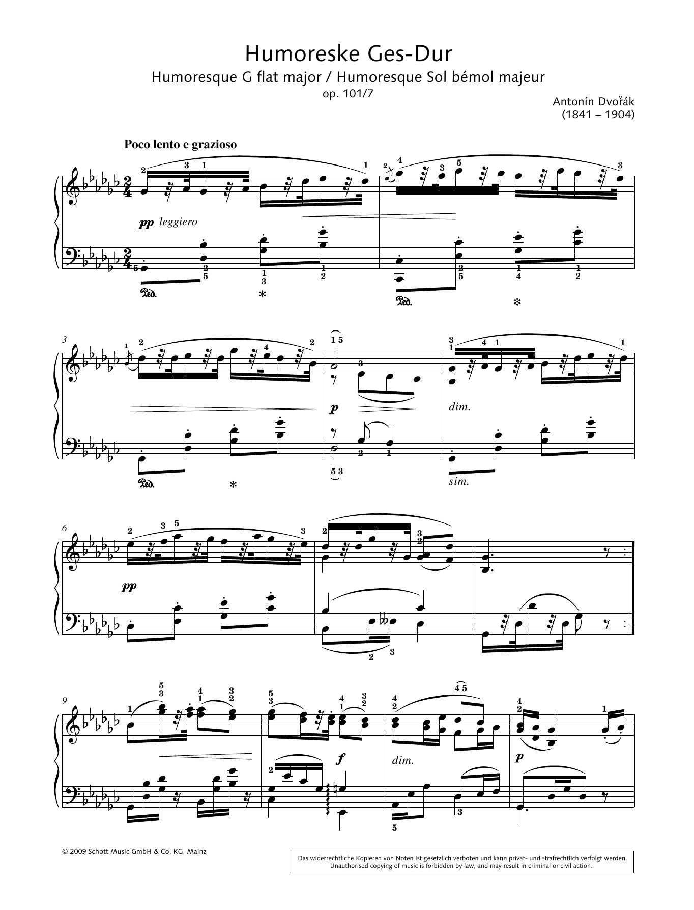 Humoresque G-flat major Humoresque G-flat major