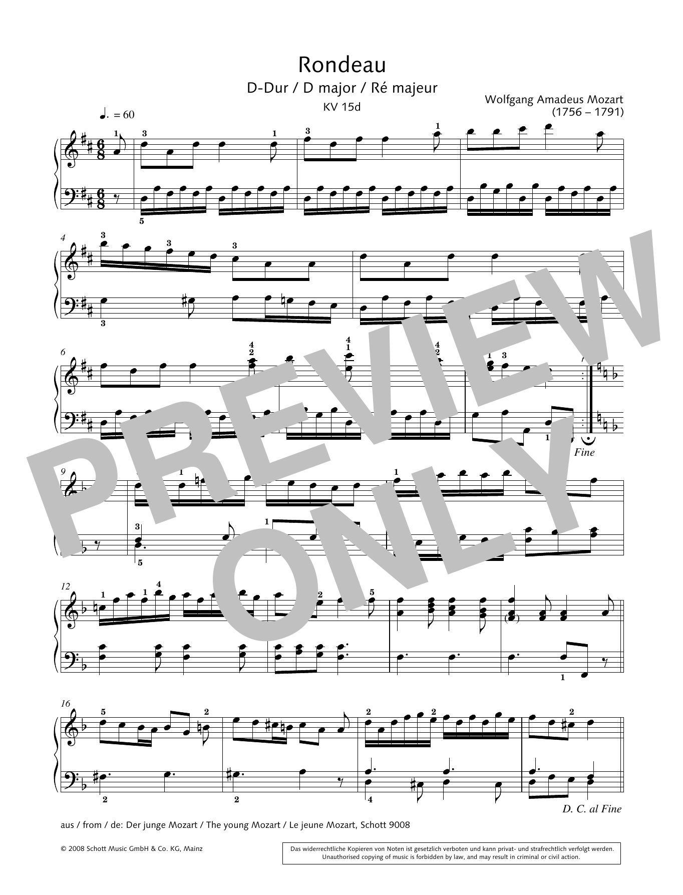 Rondeau in D major Rondeau in D major