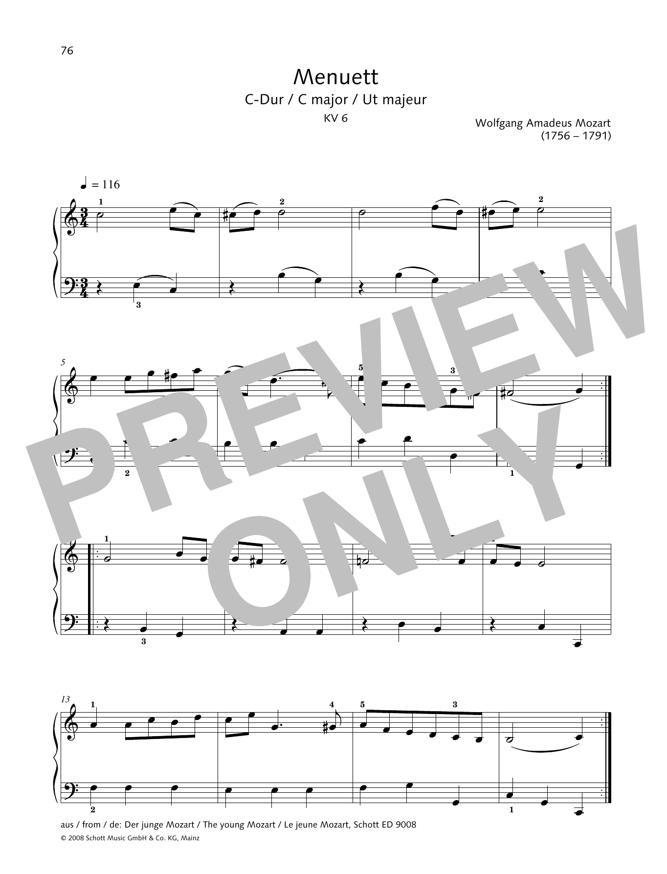 Minuet in C major Minuet in C major