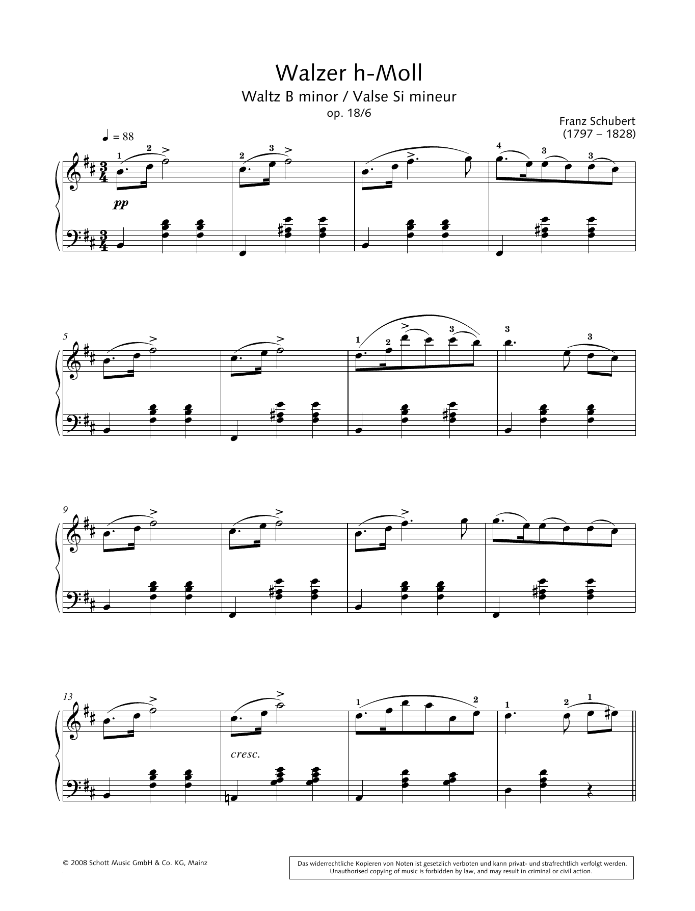 Waltz in B minor Waltz in B minor
