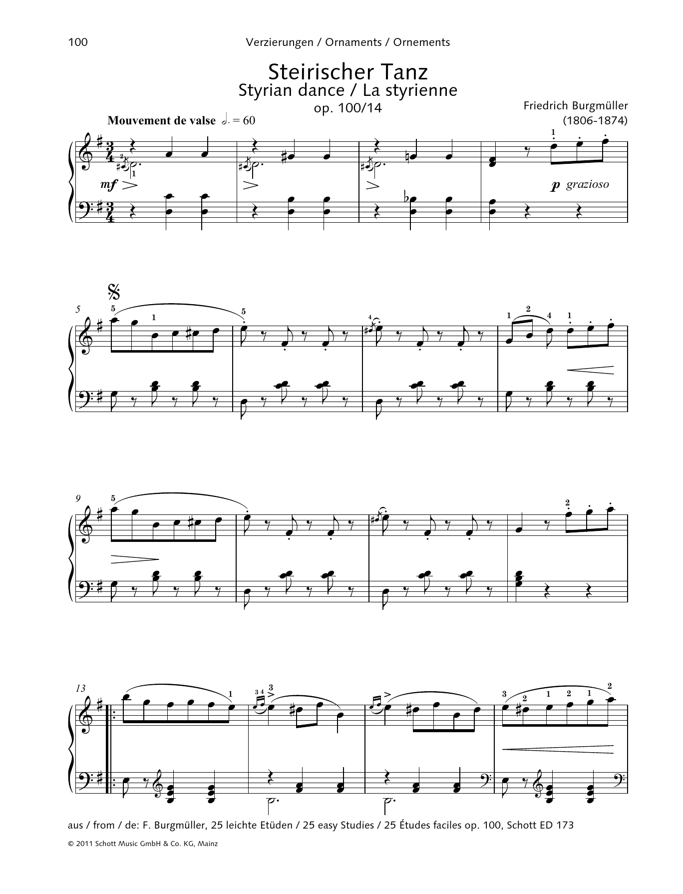 Styrian Dance Op. 100 No. 14 Styrian Dance Op. 100 No. 14