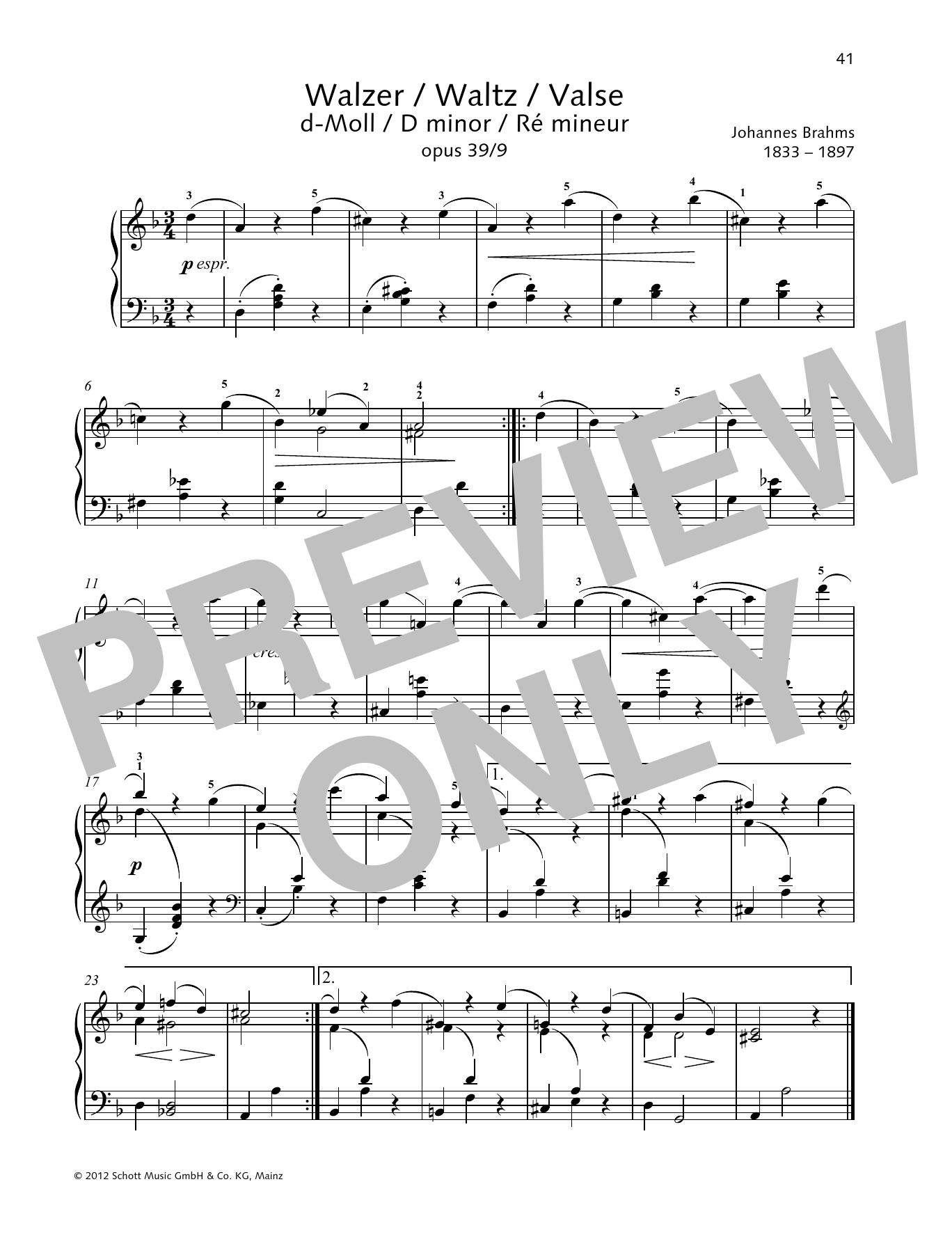 Waltz D minor Waltz D minor