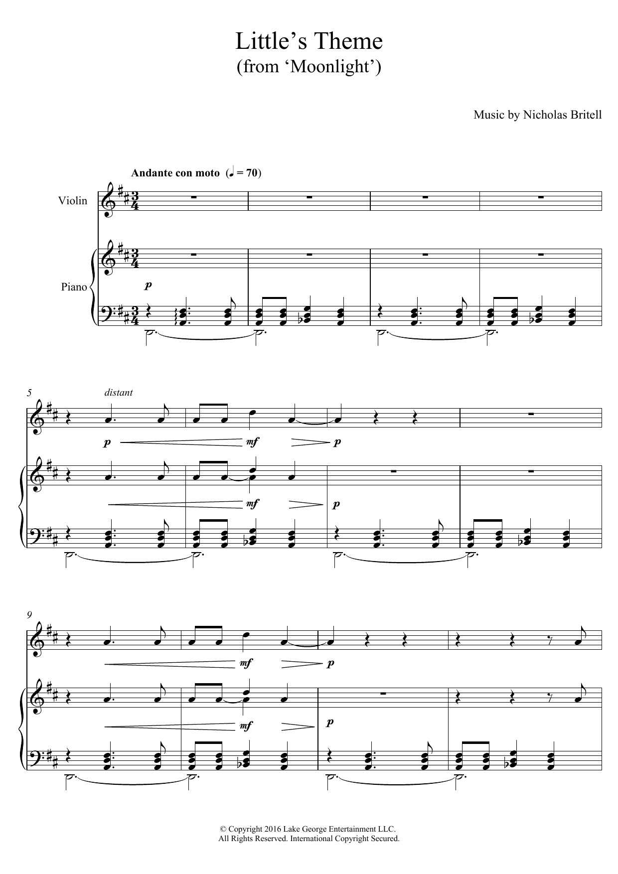 Little’s Theme (from ‘Moonlight’) Little’s Theme (from ‘Moonlight’)
