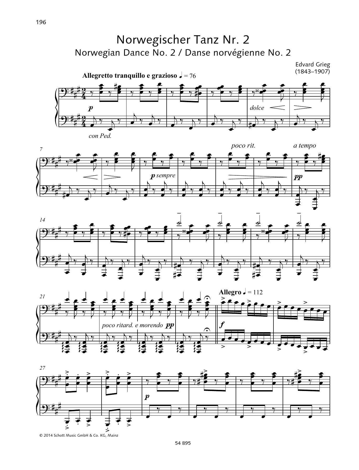 Norwegian Dance No. 2 Norwegian Dance No. 2