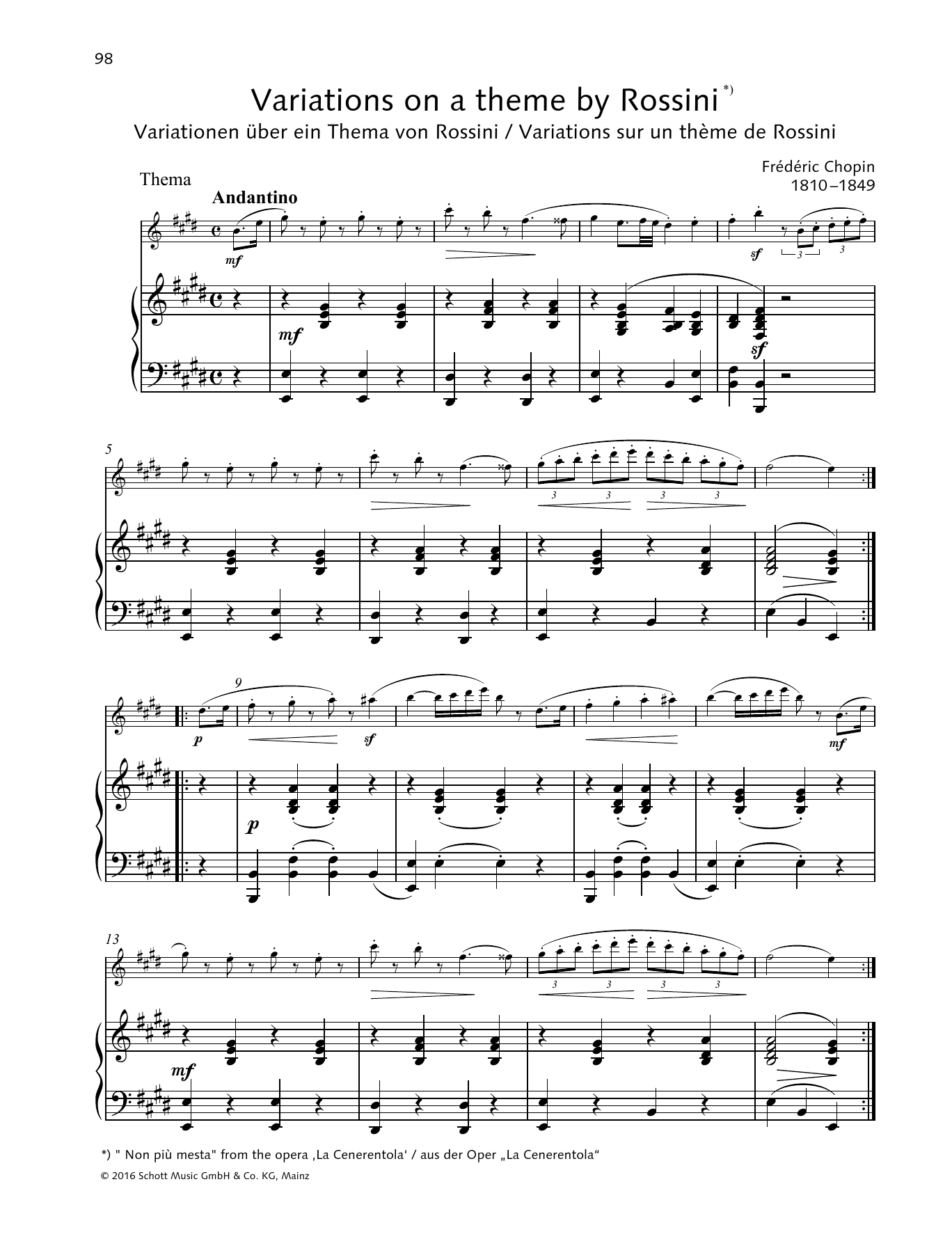 Variations on a theme by Rossini