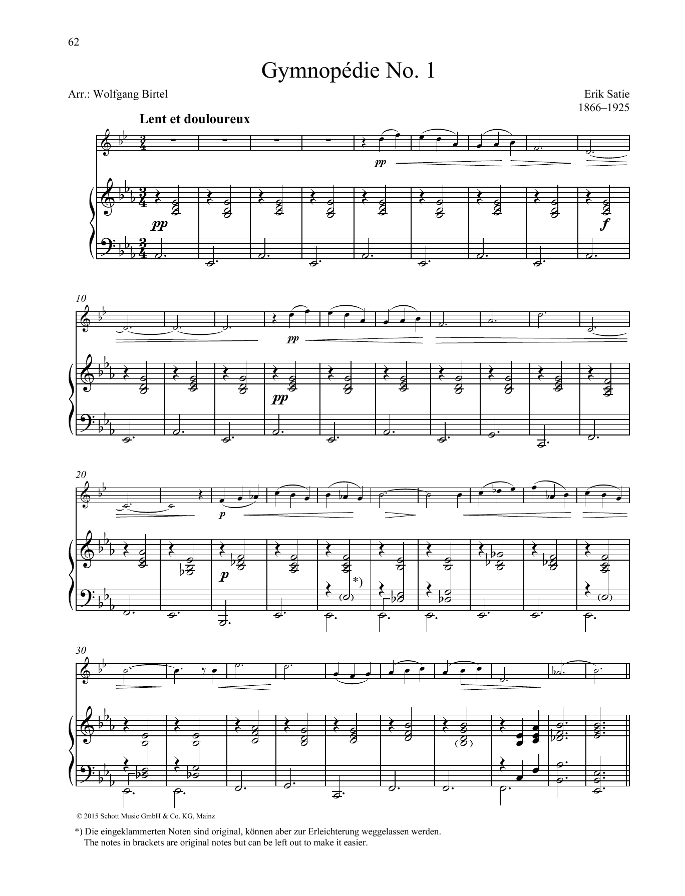 Gymnopédie No. 1 Gymnopédie No. 1