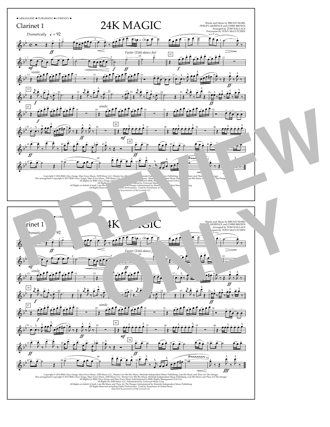 24K Magic – Clarinet 1 24K Magic – Clarinet 1