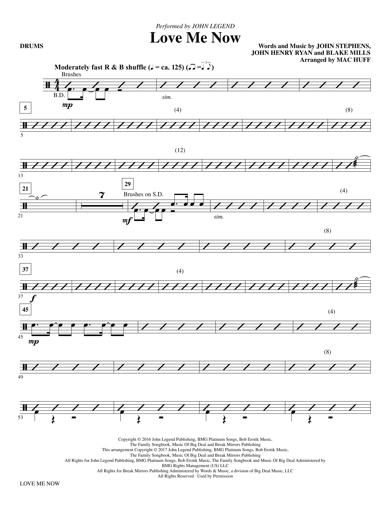 Love Me Now – Drums Love Me Now – Drums