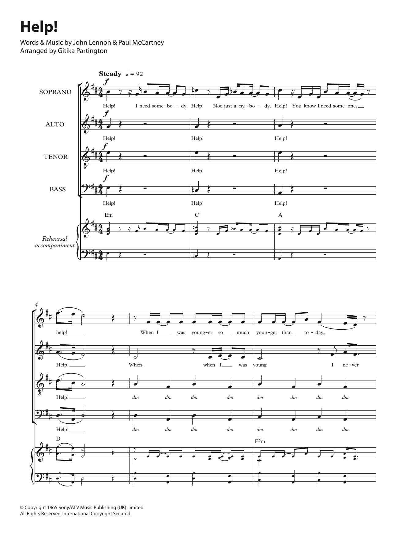 Help! (arr. Gitika Partington) Help! (arr. Gitika Partington)