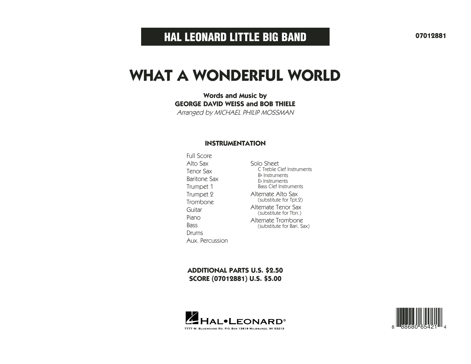 What A Wonderful World Dl – Full Score What A Wonderful World Dl – Full Score
