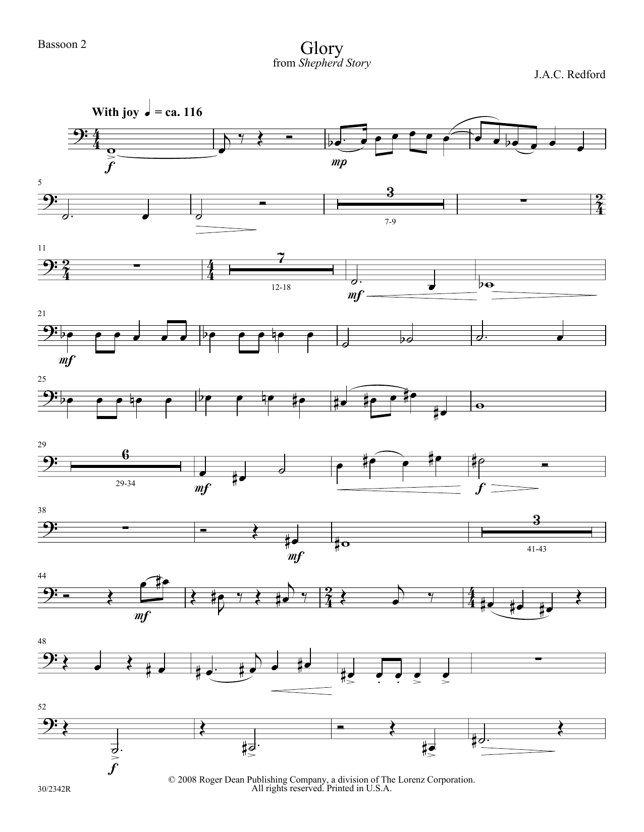 Glory – Bassoon 2 Glory – Bassoon 2
