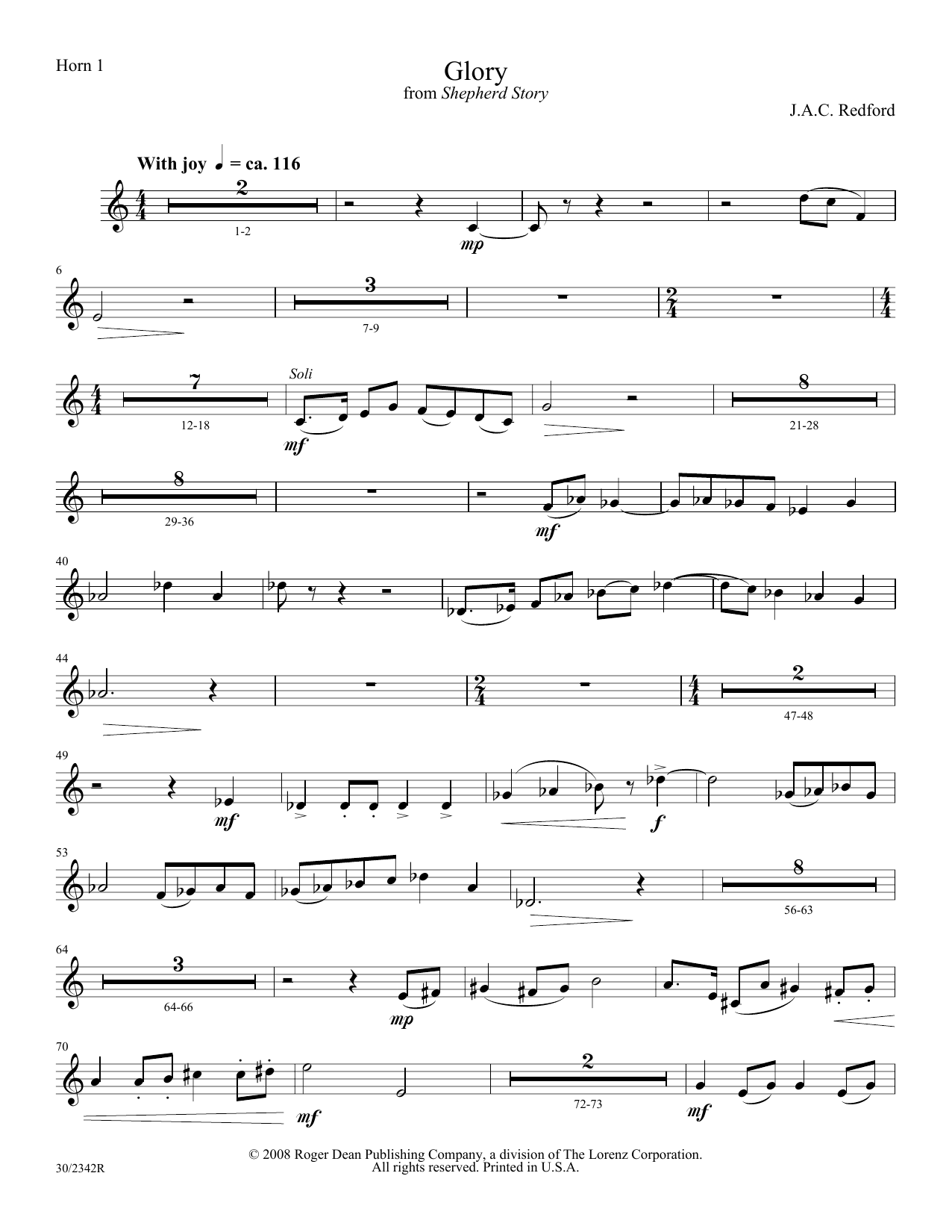 Glory – F Horn 1 Glory – F Horn 1