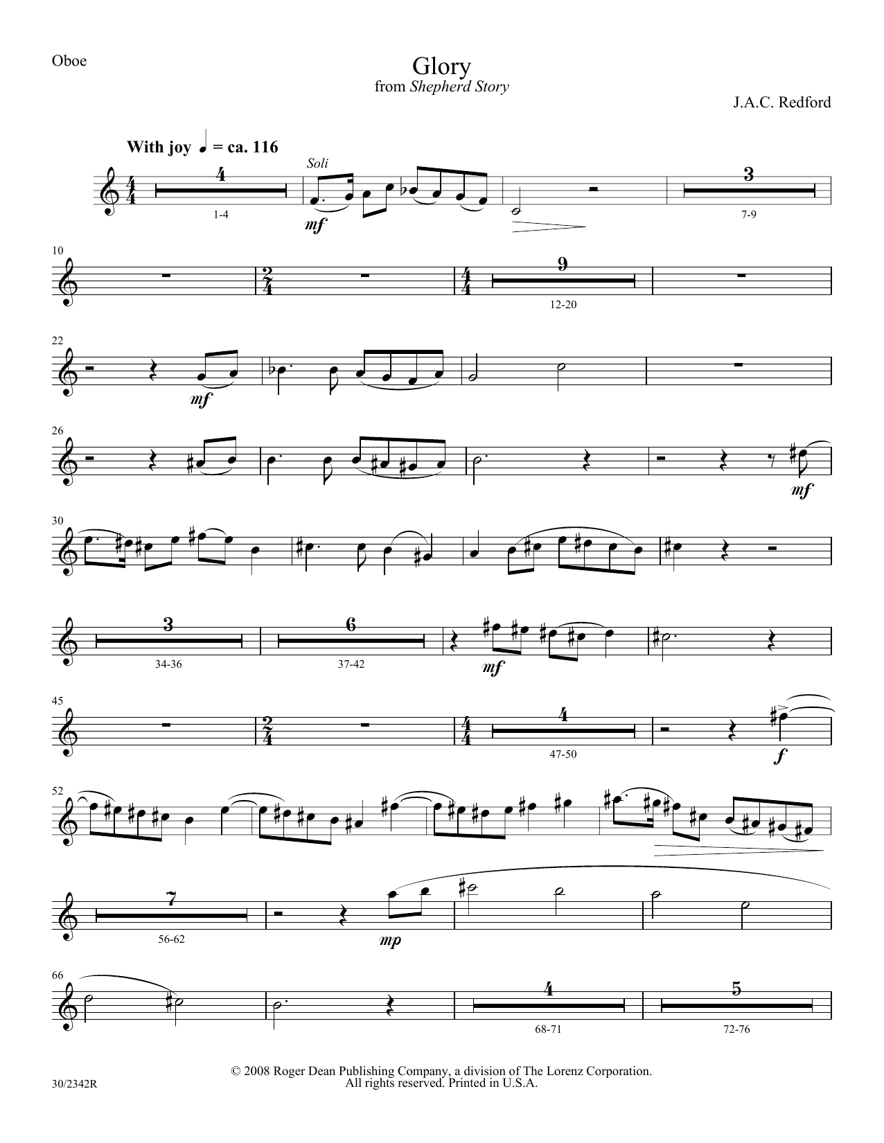 Glory – Oboe Glory – Oboe