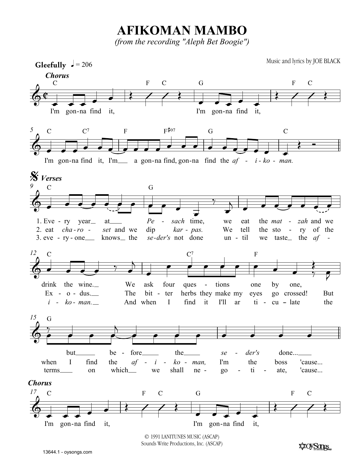 Afikoman Mambo Afikoman Mambo