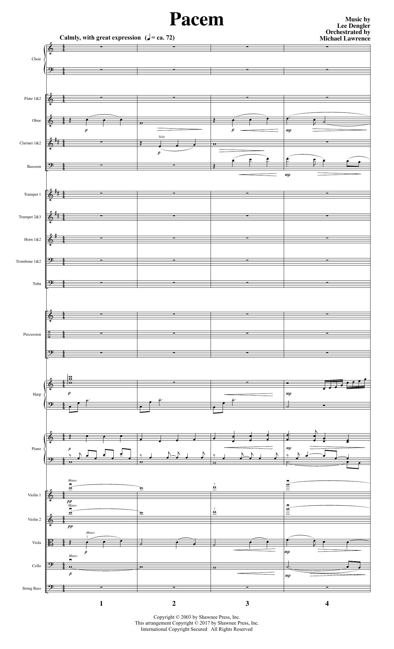 Pacem – Score Pacem – Score
