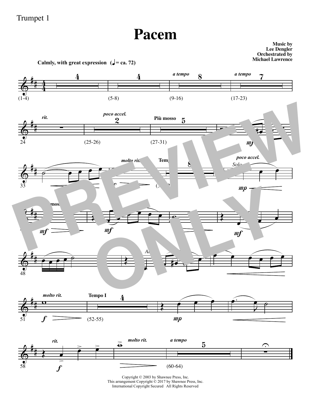 Pacem – Bb Trumpet 1 Pacem – Bb Trumpet 1