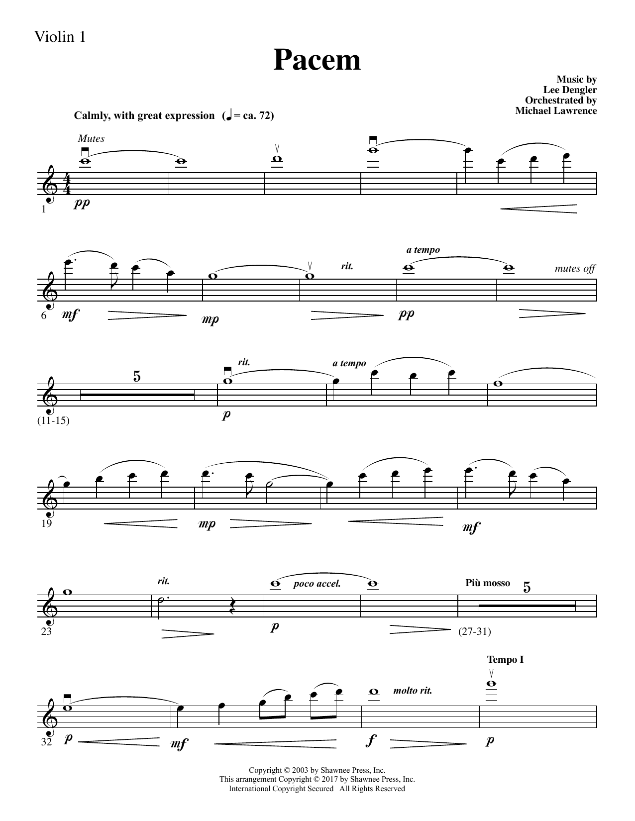 Pacem – Violin 1 Pacem – Violin 1