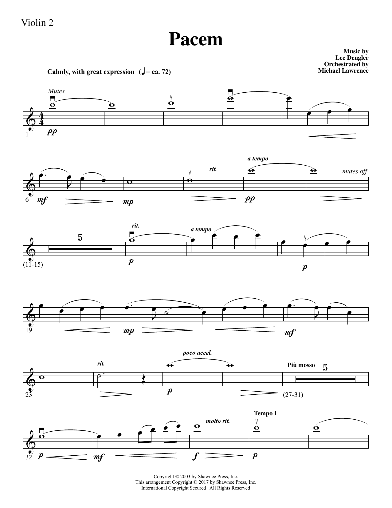 Pacem – Violin 2 Pacem – Violin 2