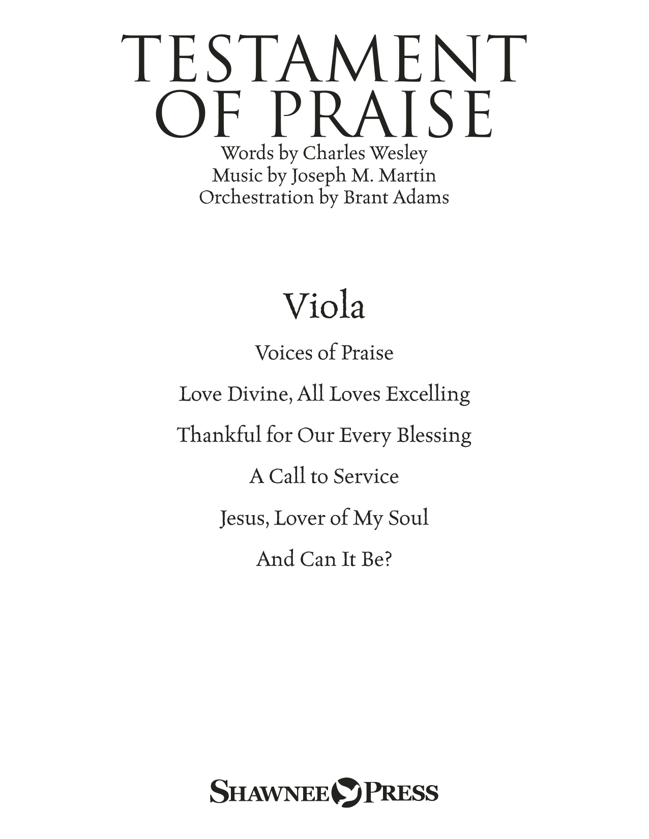 Testament of Praise (A Celebration of Faith) – Viola Testament of Praise (A Celebration of Faith) – Viola