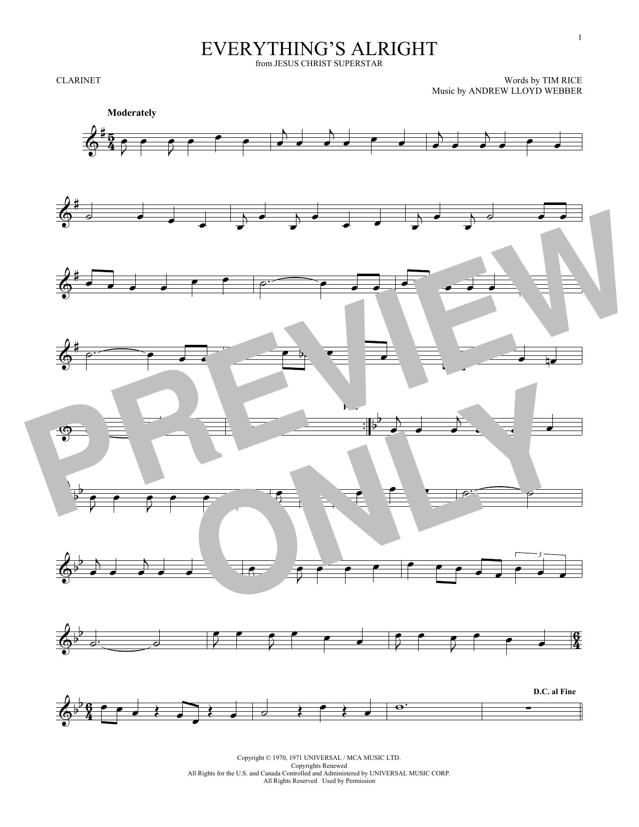 Everything’s Alright (from Jesus Christ Superstar) Everything’s Alright (from Jesus Christ Superstar)