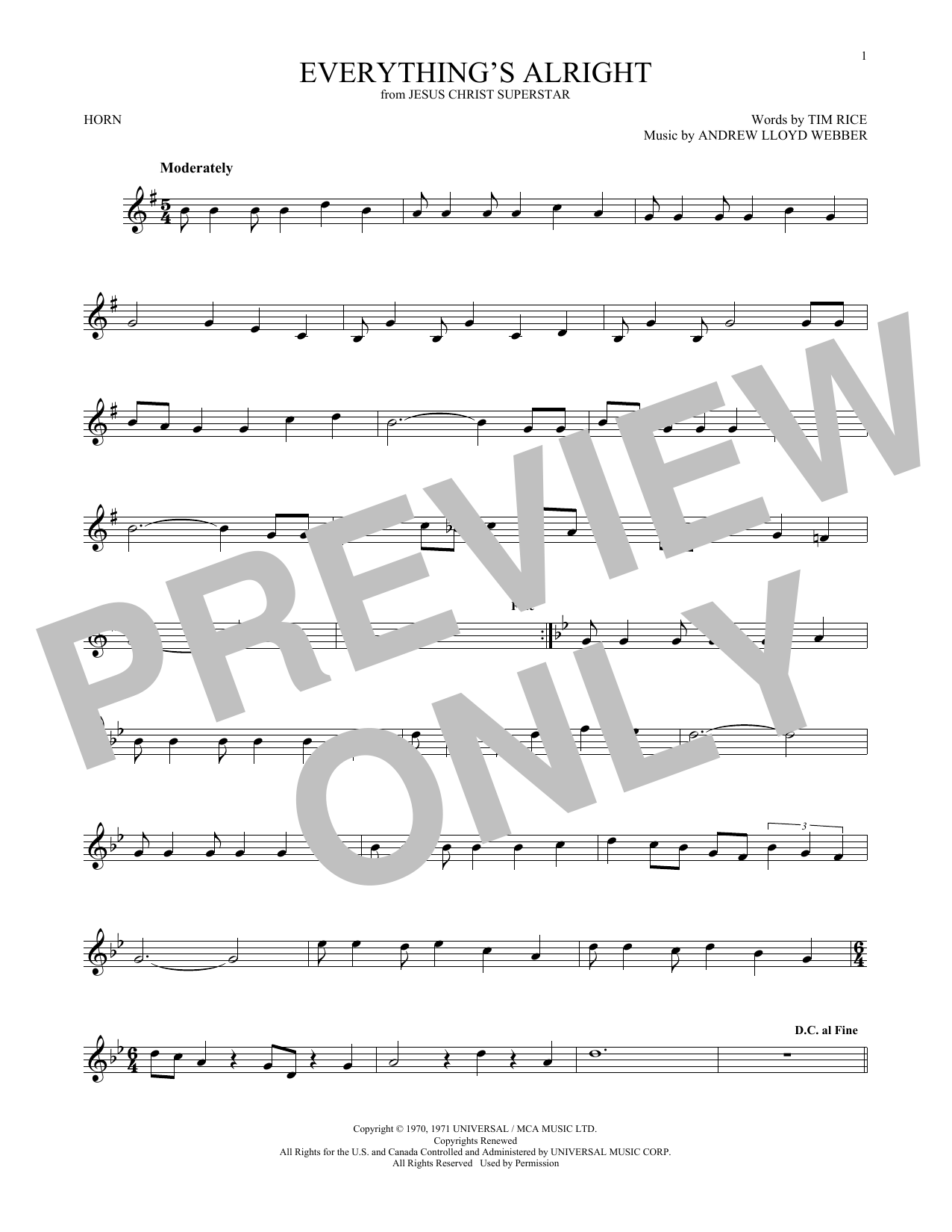 Everything’s Alright (from Jesus Christ Superstar) Everything’s Alright (from Jesus Christ Superstar)