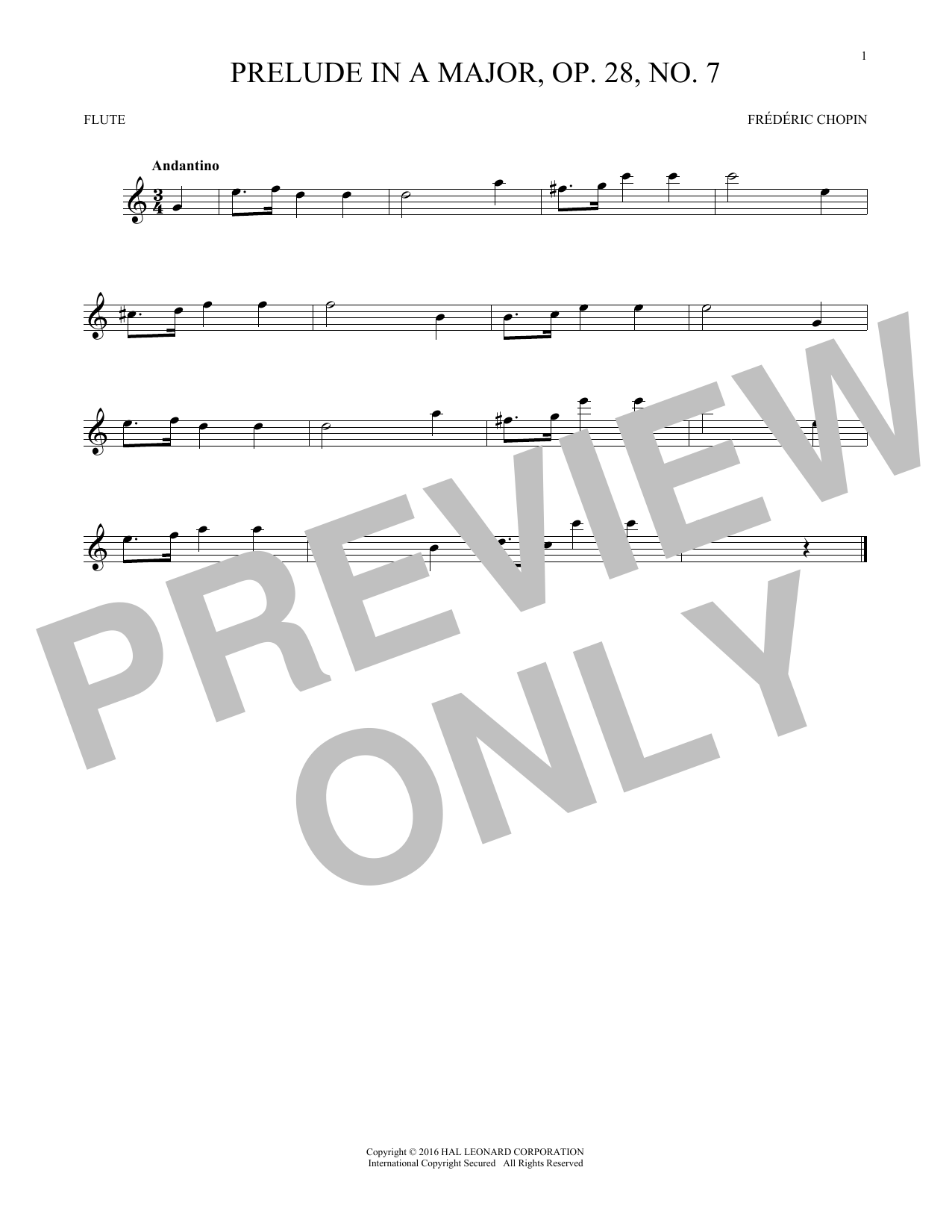Prelude In A Major, Op. 28, No. 7 Prelude In A Major, Op. 28, No. 7