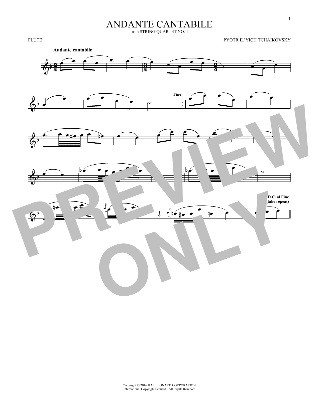 Andante Cantabile Andante Cantabile