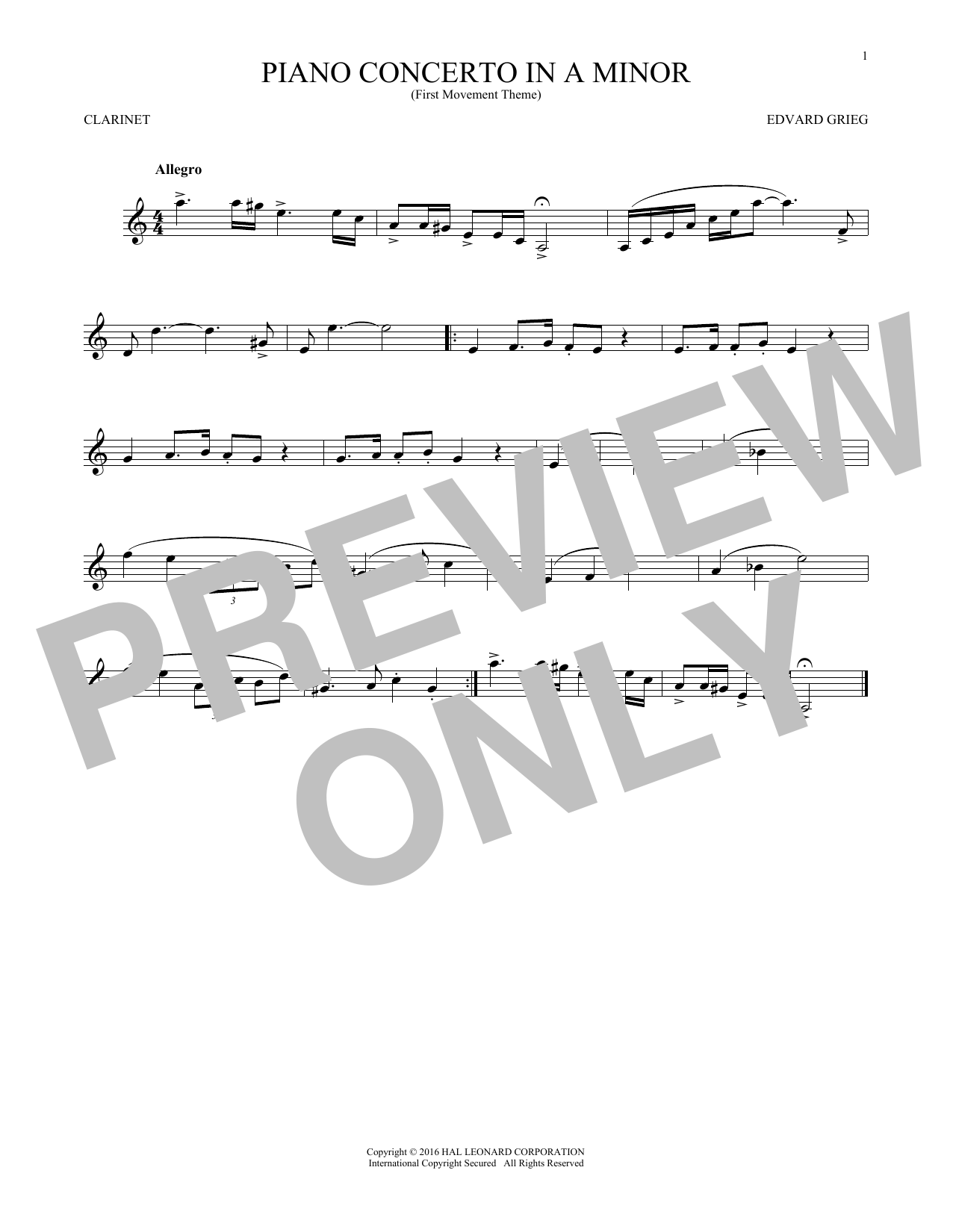 Piano Concerto In A Minor, Op. 16 Piano Concerto In A Minor, Op. 16