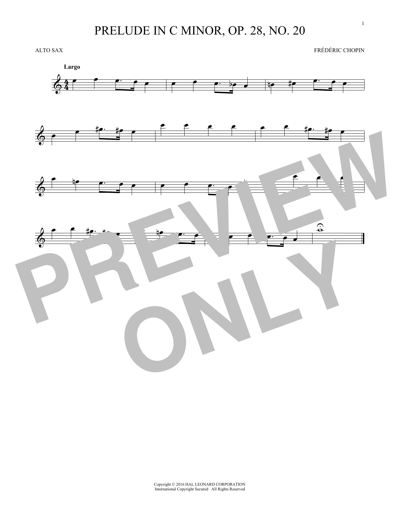 Prelude, Op. 28, No. 20 Prelude, Op. 28, No. 20
