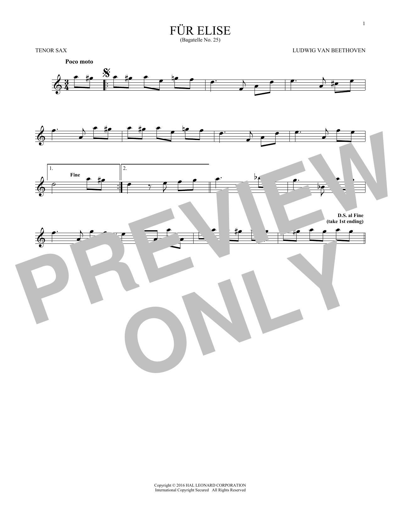 Fur Elise, WoO 59 Fur Elise, WoO 59