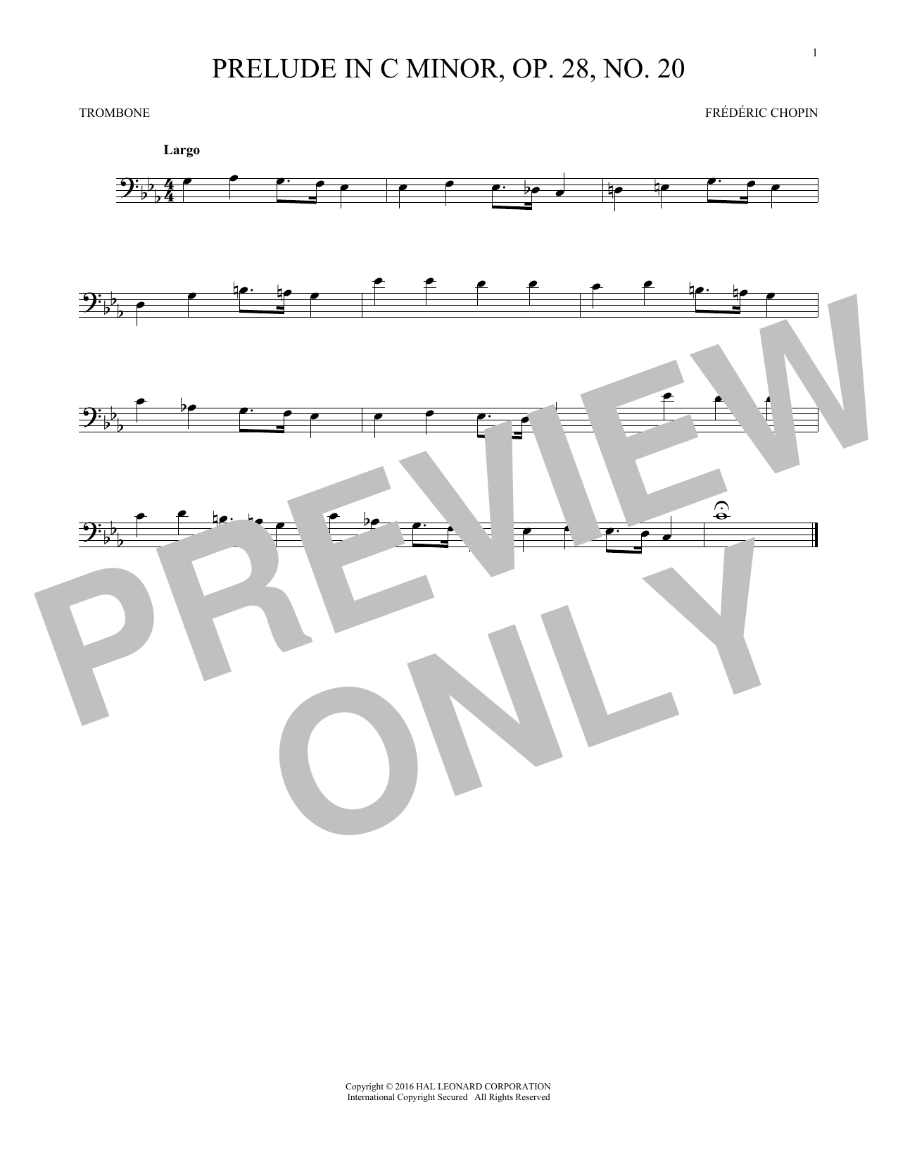 Prelude, Op. 28, No. 20 Prelude, Op. 28, No. 20