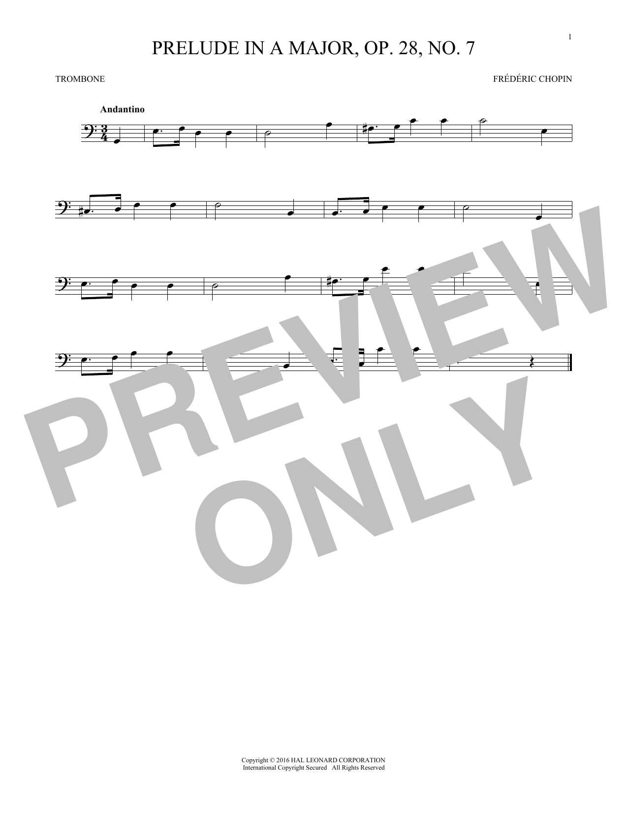Prelude In A Major, Op. 28, No. 7 Prelude In A Major, Op. 28, No. 7