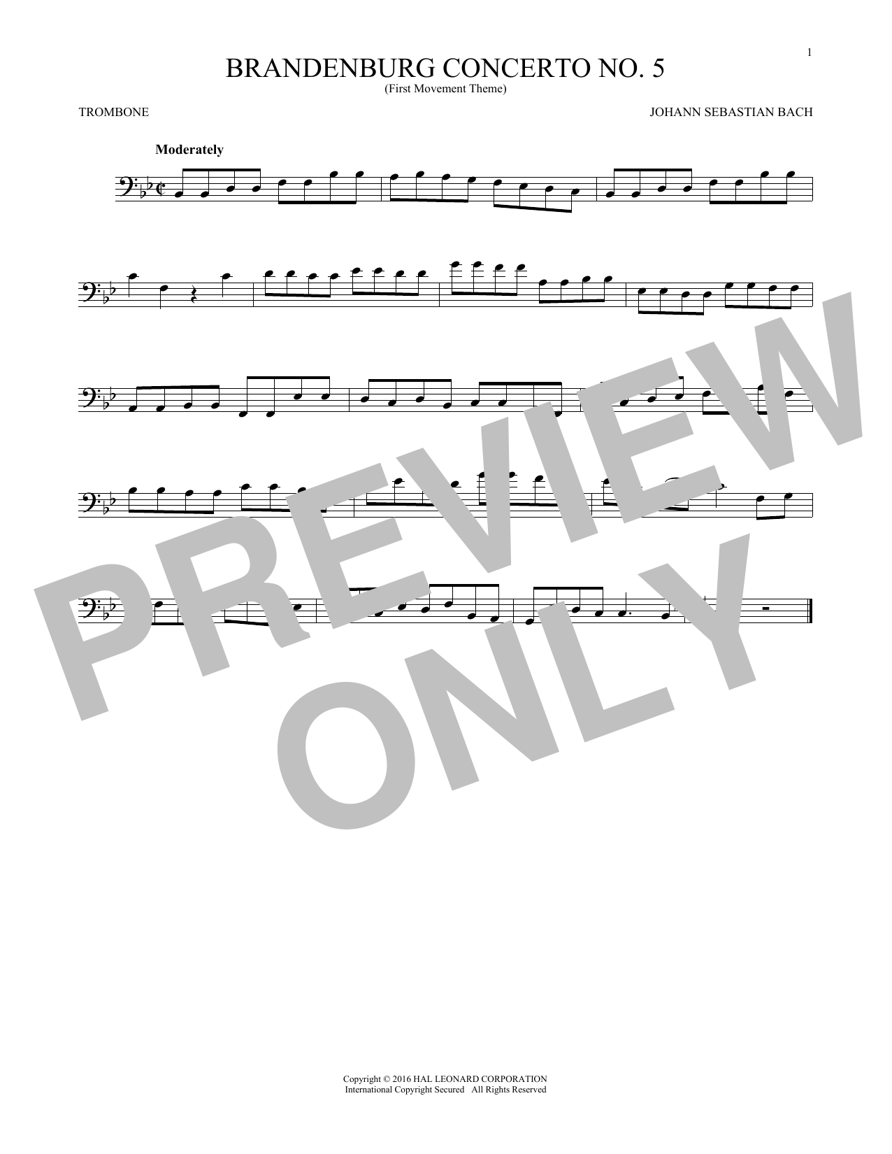Brandenburg Concerto No. 5 Brandenburg Concerto No. 5