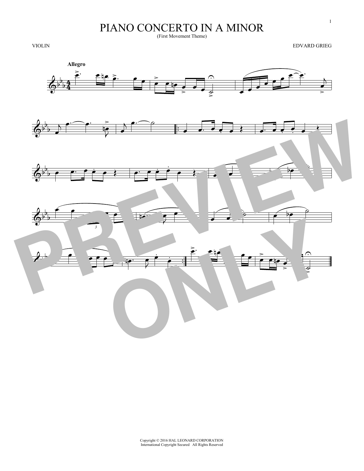 Piano Concerto In A Minor, Op. 16 Piano Concerto In A Minor, Op. 16