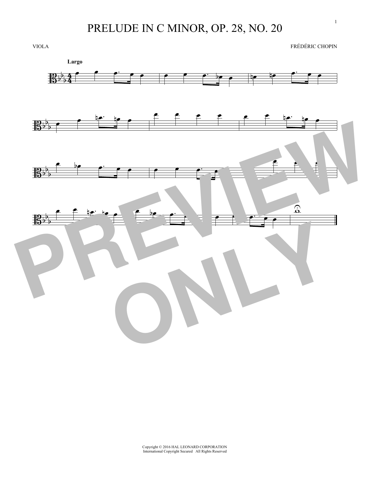 Prelude, Op. 28, No. 20 Prelude, Op. 28, No. 20