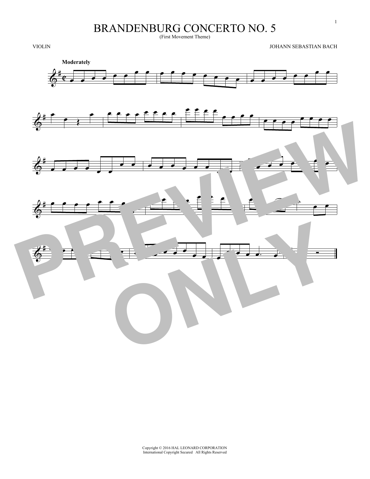 Brandenburg Concerto No. 5 Brandenburg Concerto No. 5