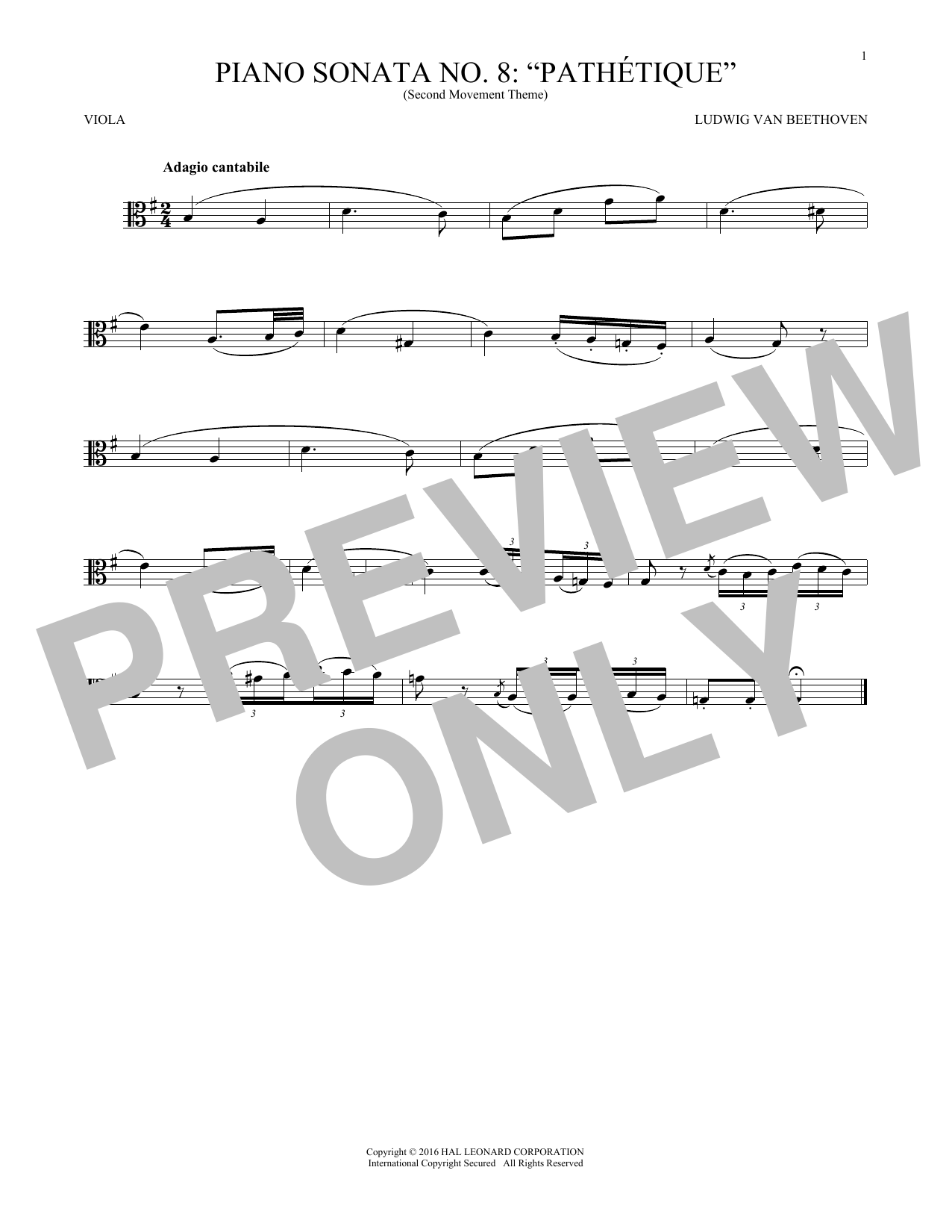Adagio Cantabile, Op. 13 Adagio Cantabile, Op. 13