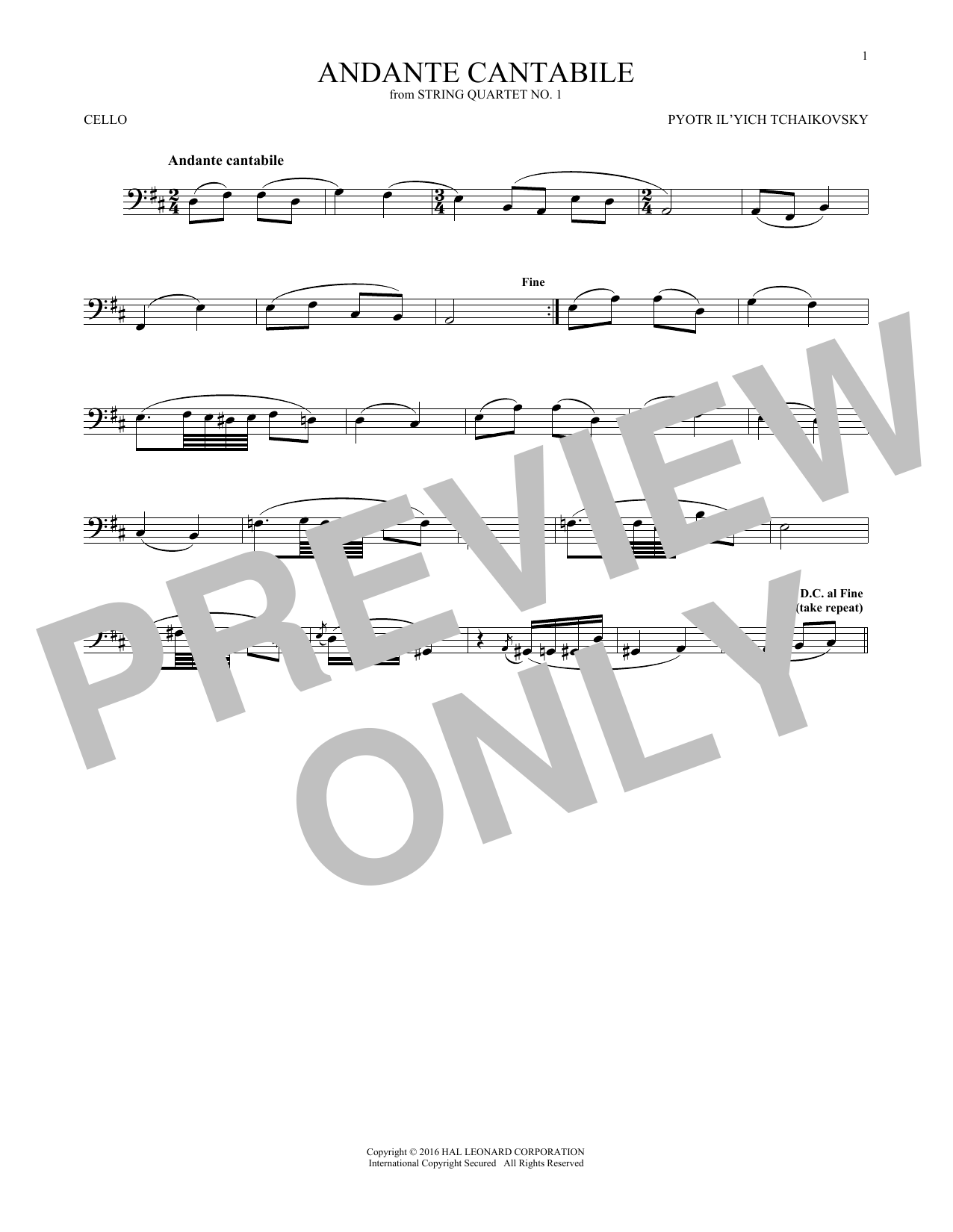 Andante Cantabile Andante Cantabile