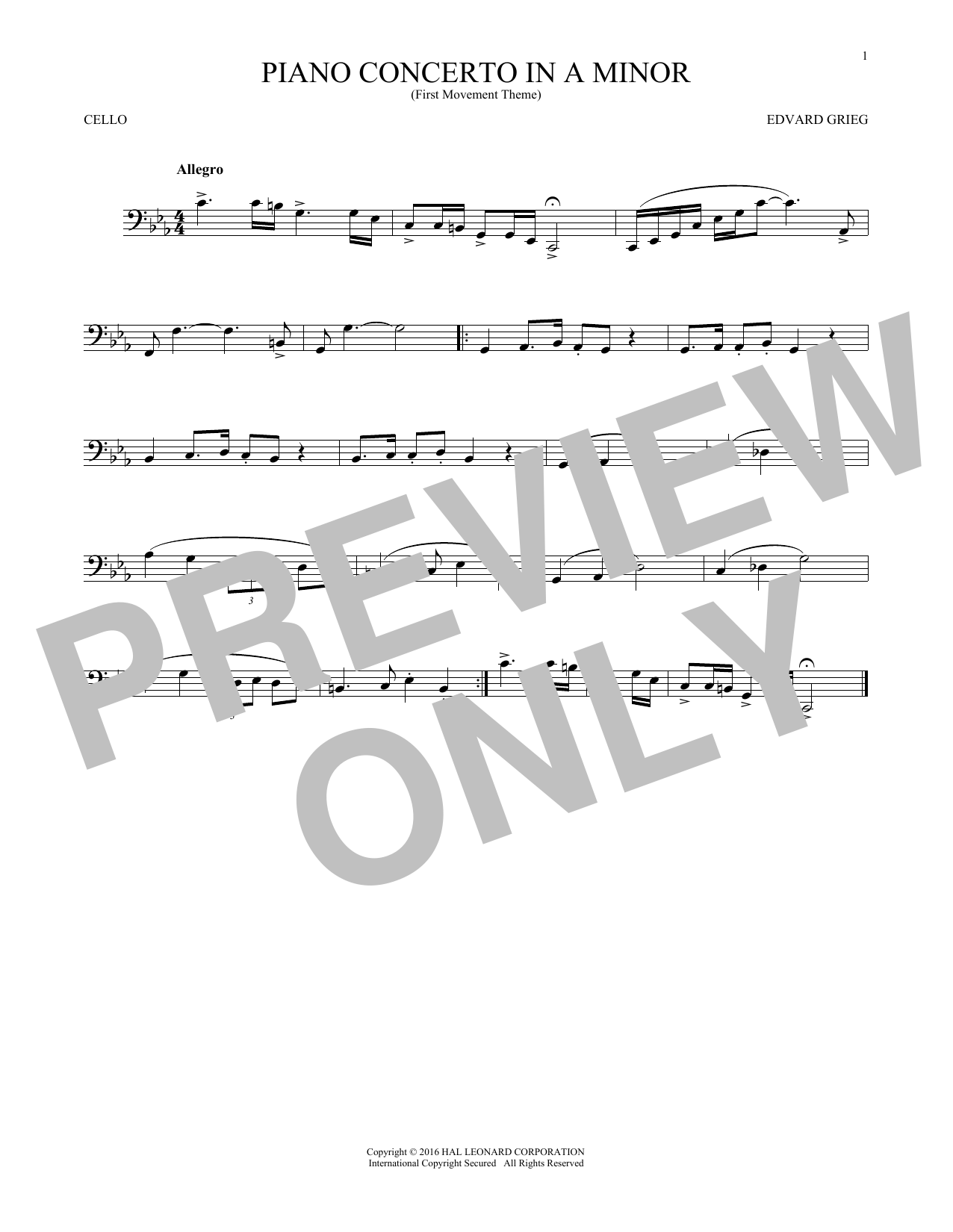 Piano Concerto In A Minor, Op. 16 Piano Concerto In A Minor, Op. 16