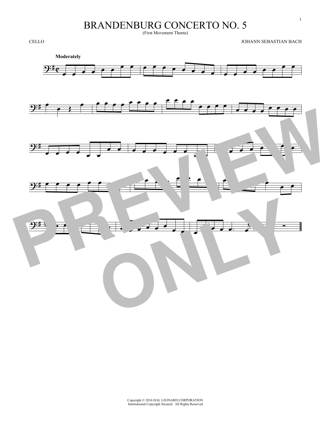 Brandenburg Concerto No. 5 Brandenburg Concerto No. 5