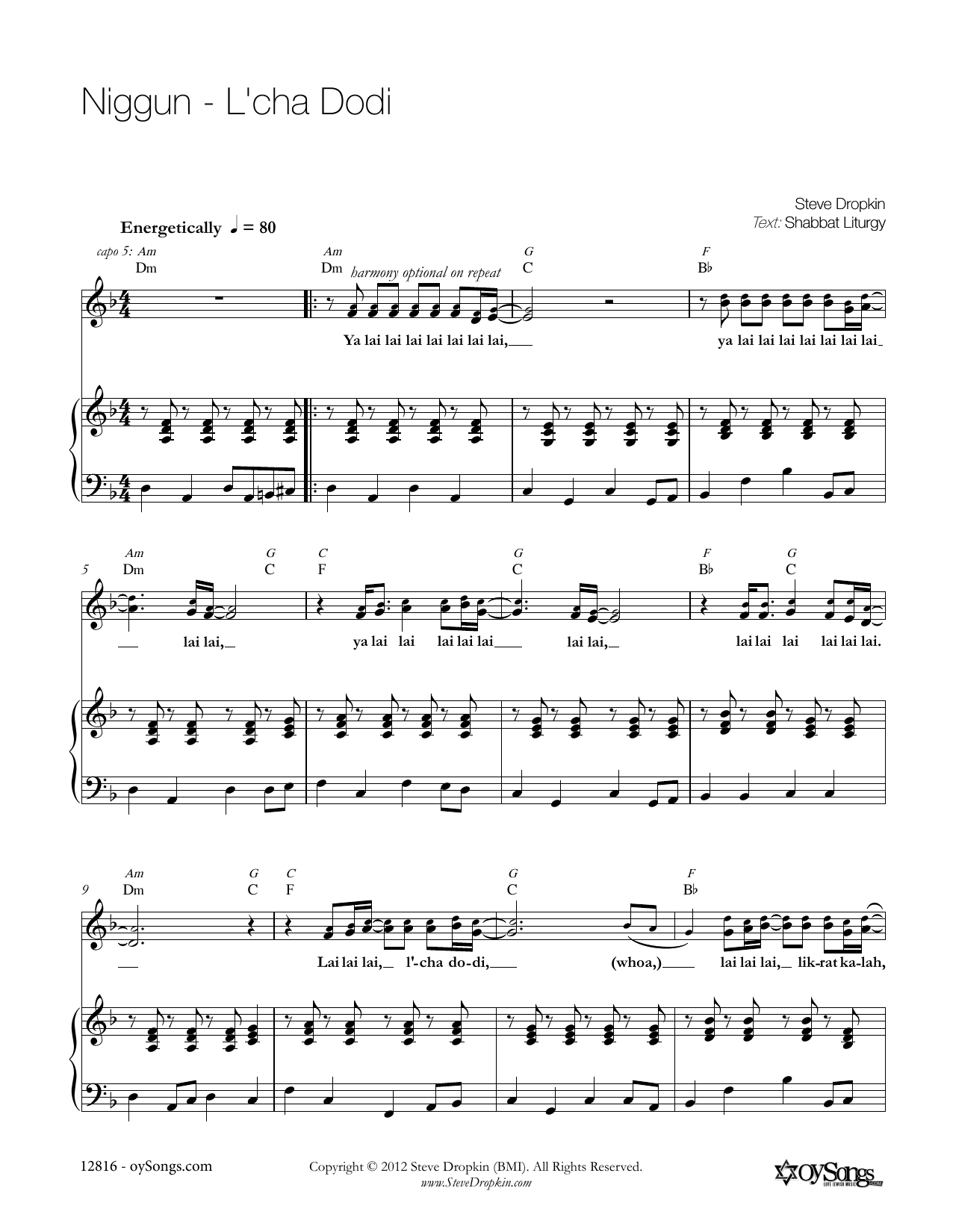 Niggun – L’chah Dodi Niggun – L’chah Dodi