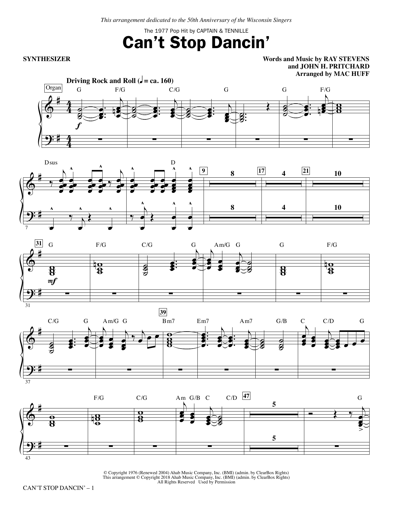 Can’t Stop Dancin’ – Synthesizer Can’t Stop Dancin’ – Synthesizer