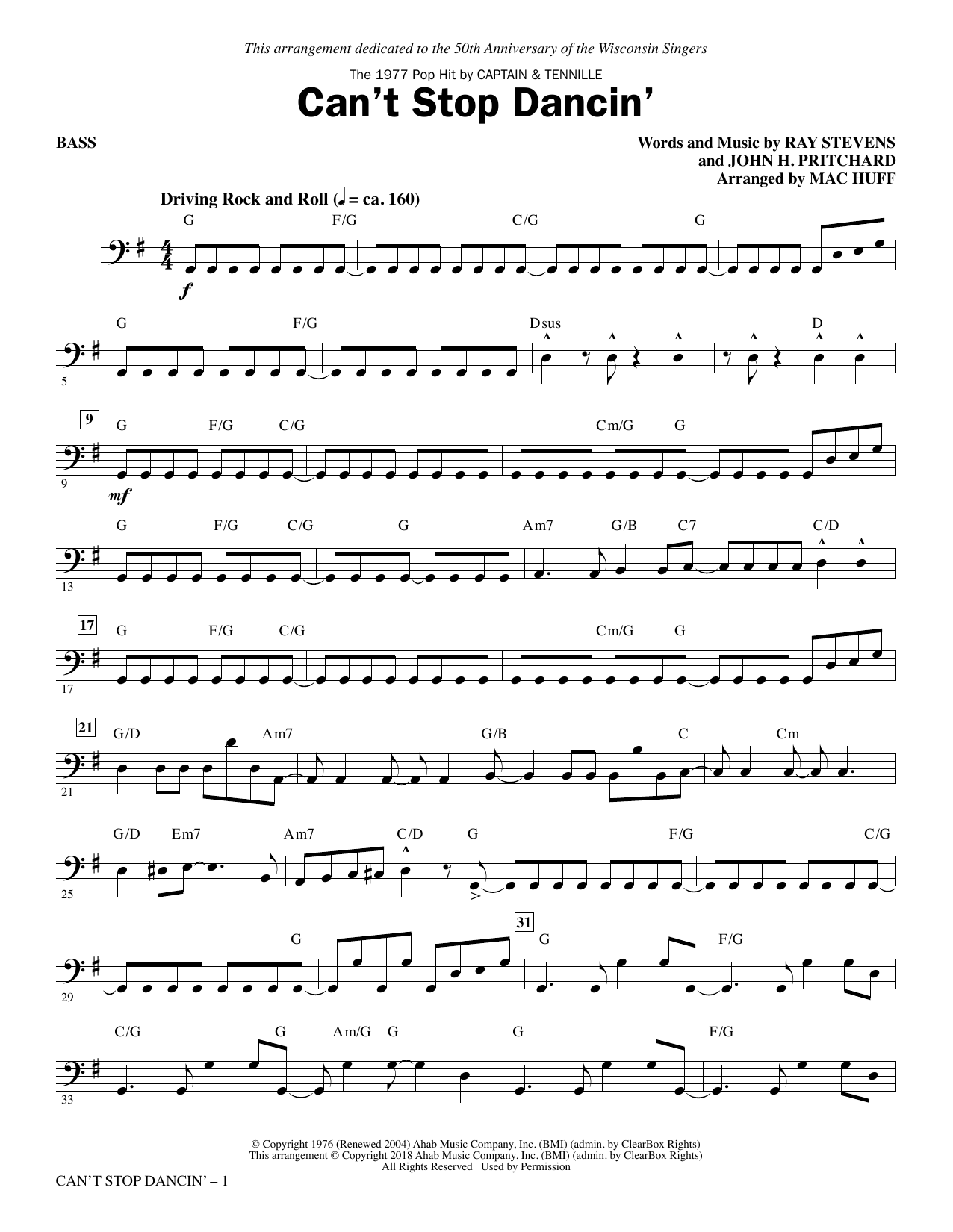 Can’t Stop Dancin’ – Bass Can’t Stop Dancin’ – Bass
