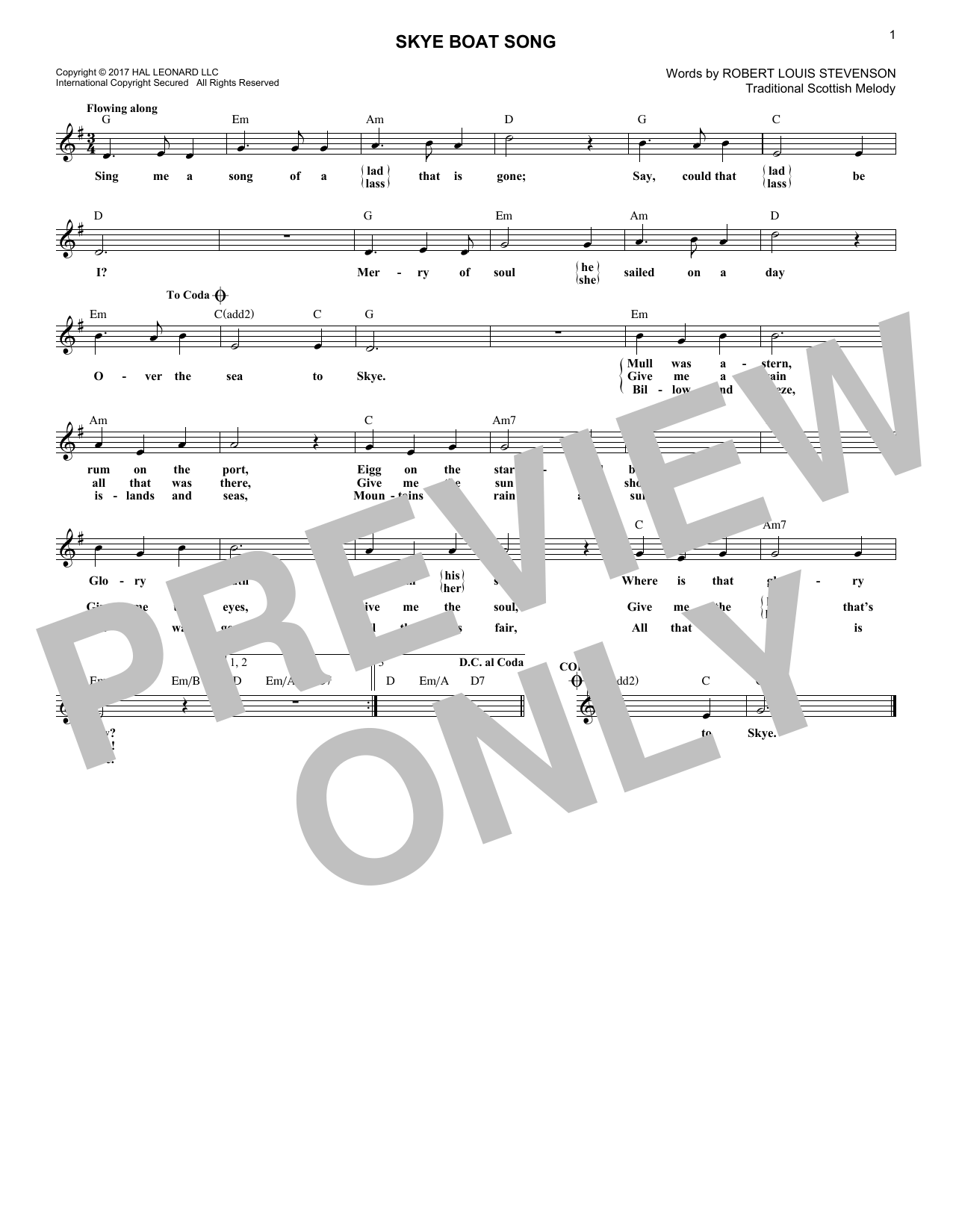 Skye Boat Song Skye Boat Song