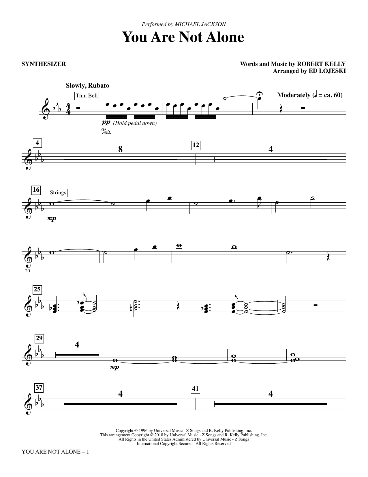 You Are Not Alone – Synthesizer You Are Not Alone – Synthesizer